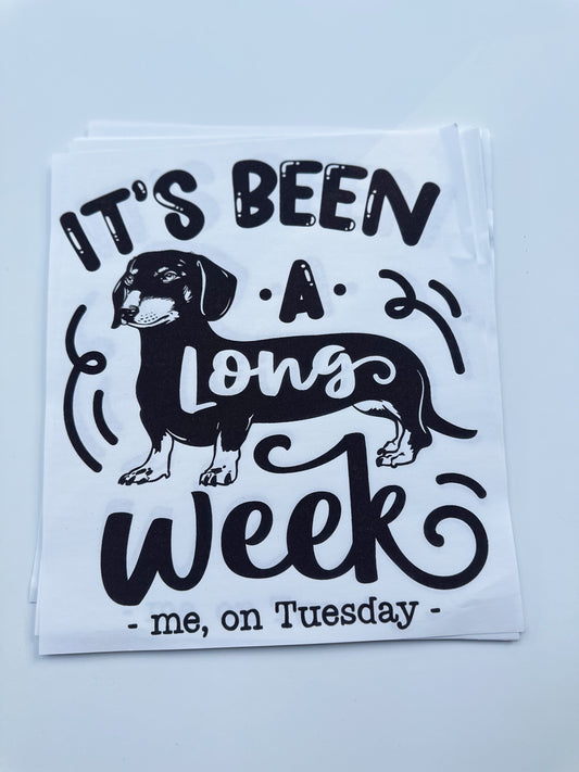 It’s been a long week brown ink transfer