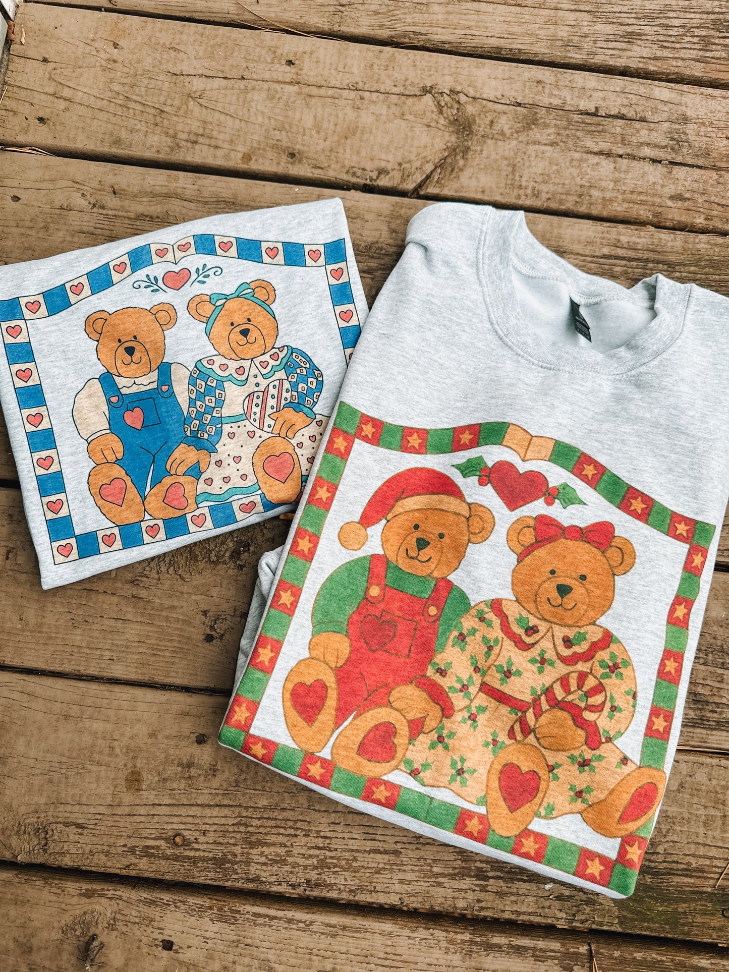 Christmas bears vintage style sublimation crewneck