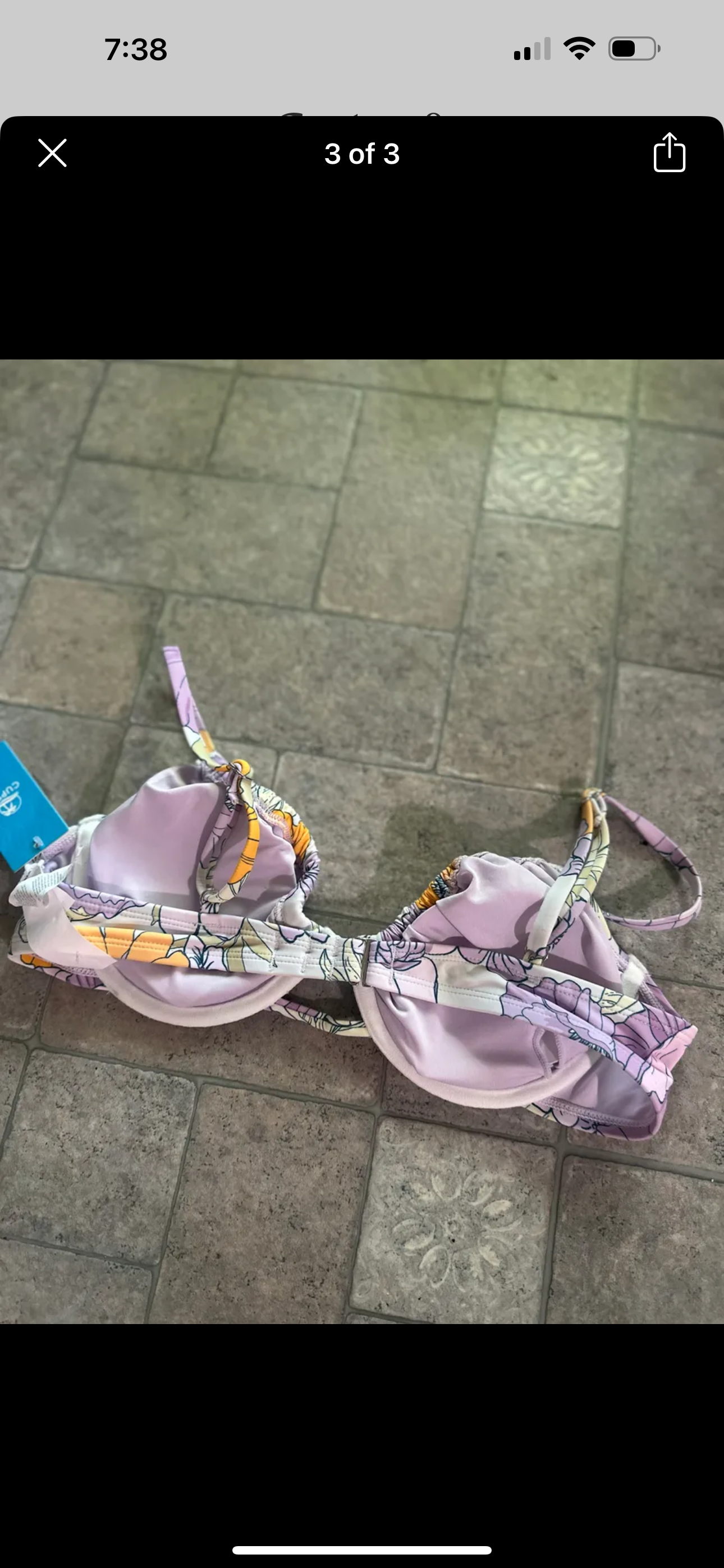 (Floral Size medium top and bottom new tag tags