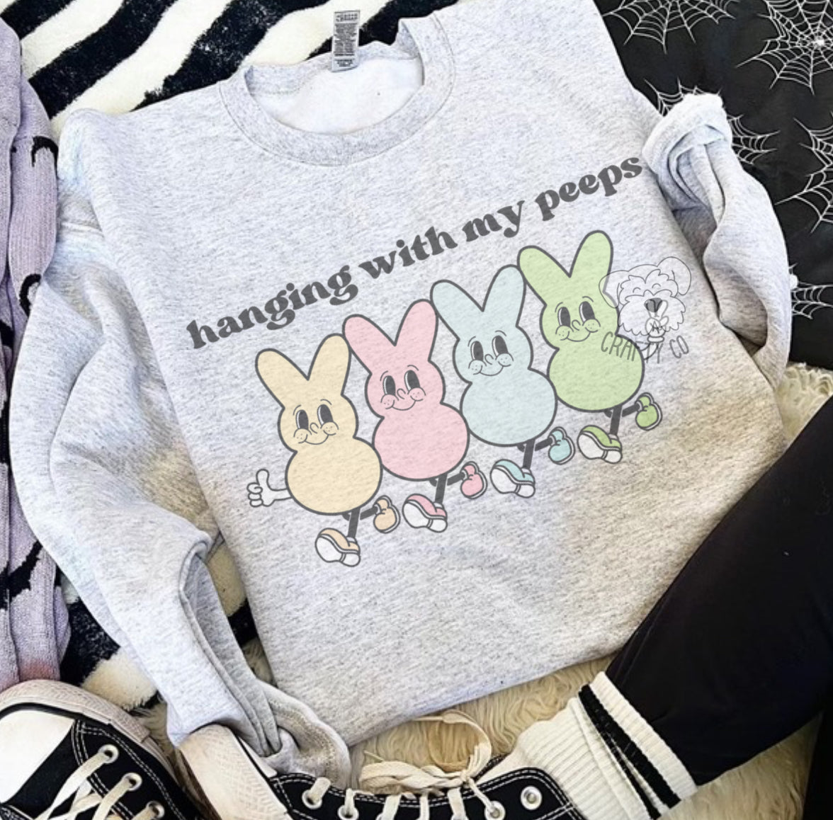 Hanging with my peeps Unisex Crewneck