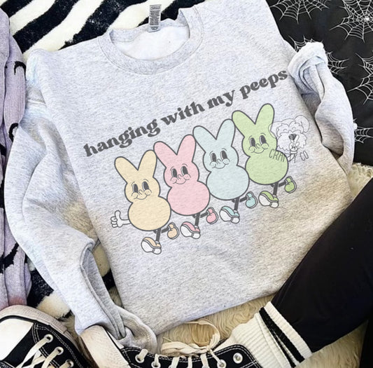 Hanging with my peeps Unisex Crewneck