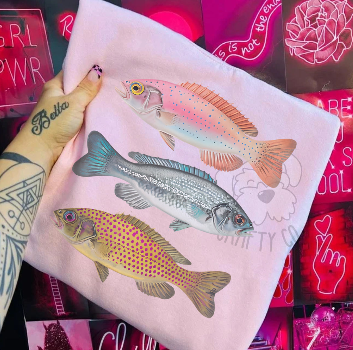 Fish trio Unisex Crewneck