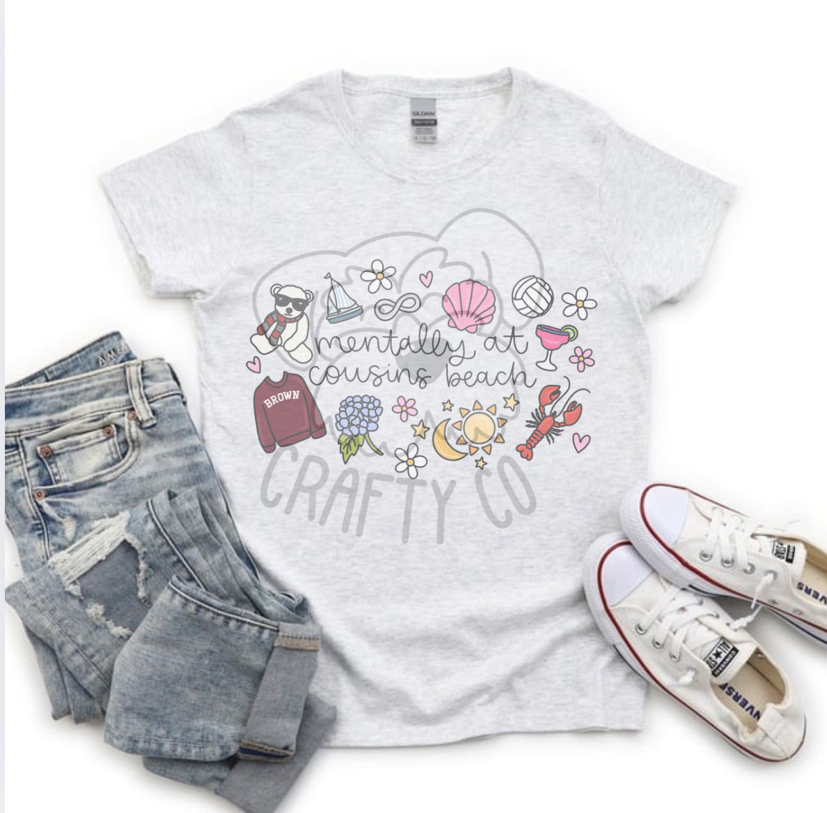 Mentally at c beach Crewneck