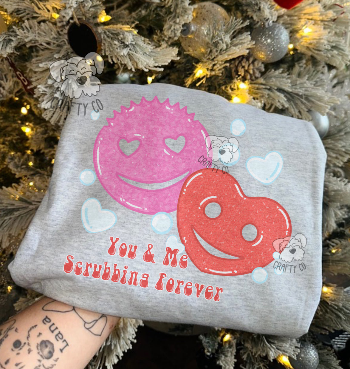 You and me scrubbing crewneck