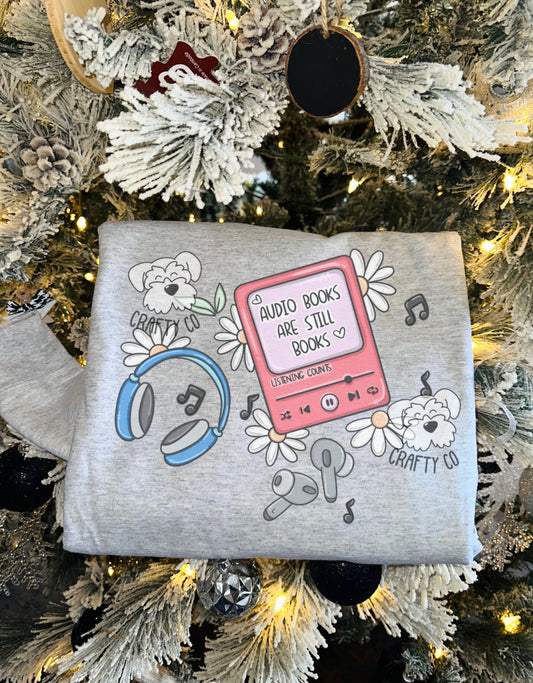 Audio books  crewneck