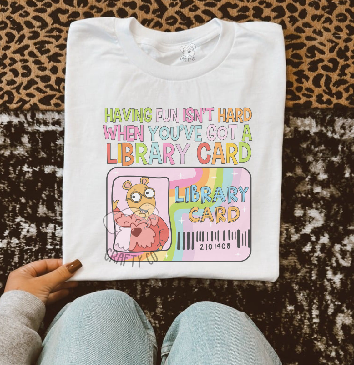 Having fun Unisex arthur library Crewneck
