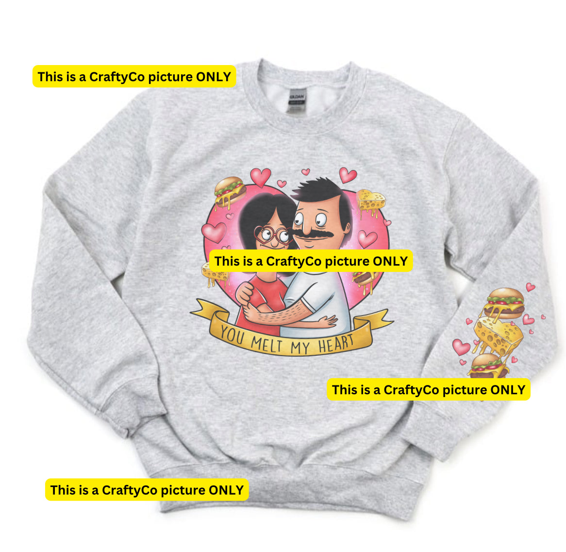 You melt my heart bobs crewneck