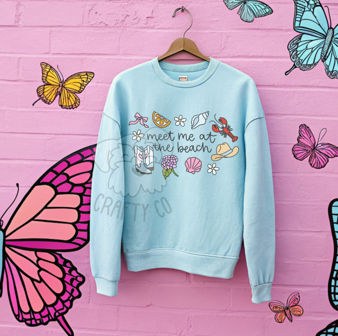 Meet me at the beach summer Crewneck