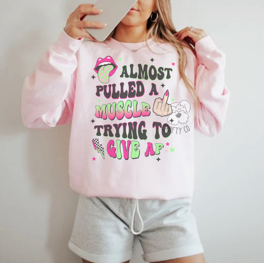 I almost pulled a  crewneck