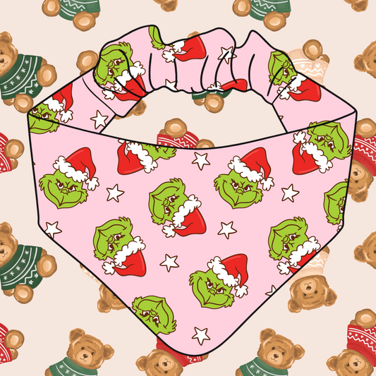 Green G Elastic Scrunch Bandana