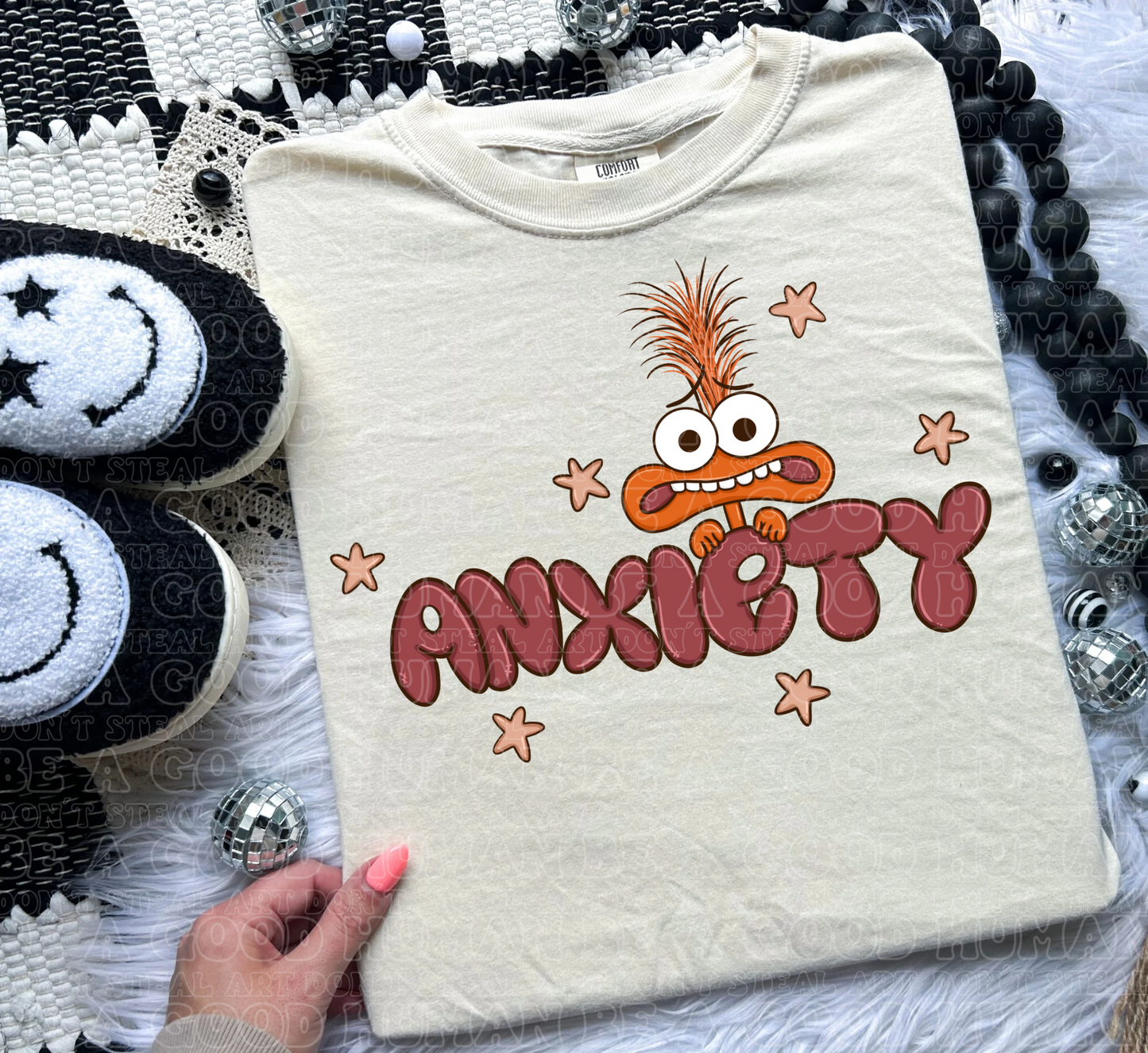 Anxiety inside T-shirt