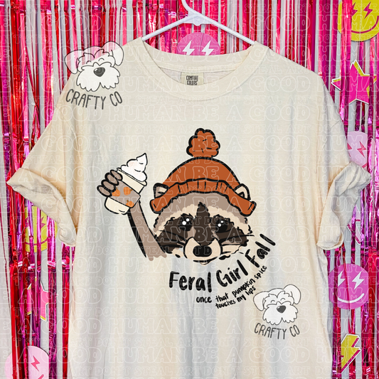 Feral girl raccoon T-shirt