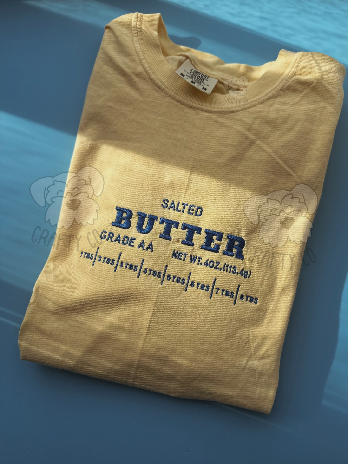 Butter embroidered LIMITED STOCK comfort colors T-shirt