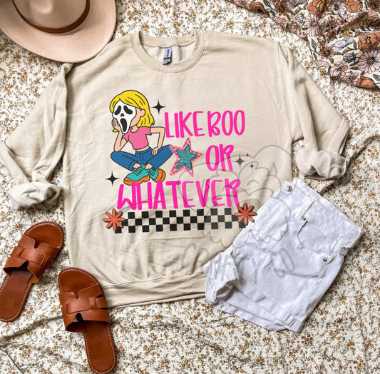 Like boo or  Crewneck