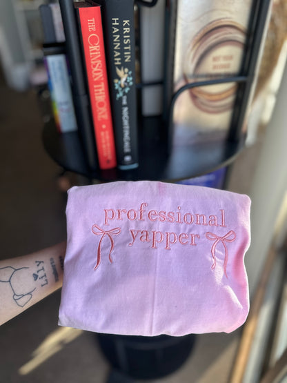 Professional yapper embroidered comfort colors  T-shirt