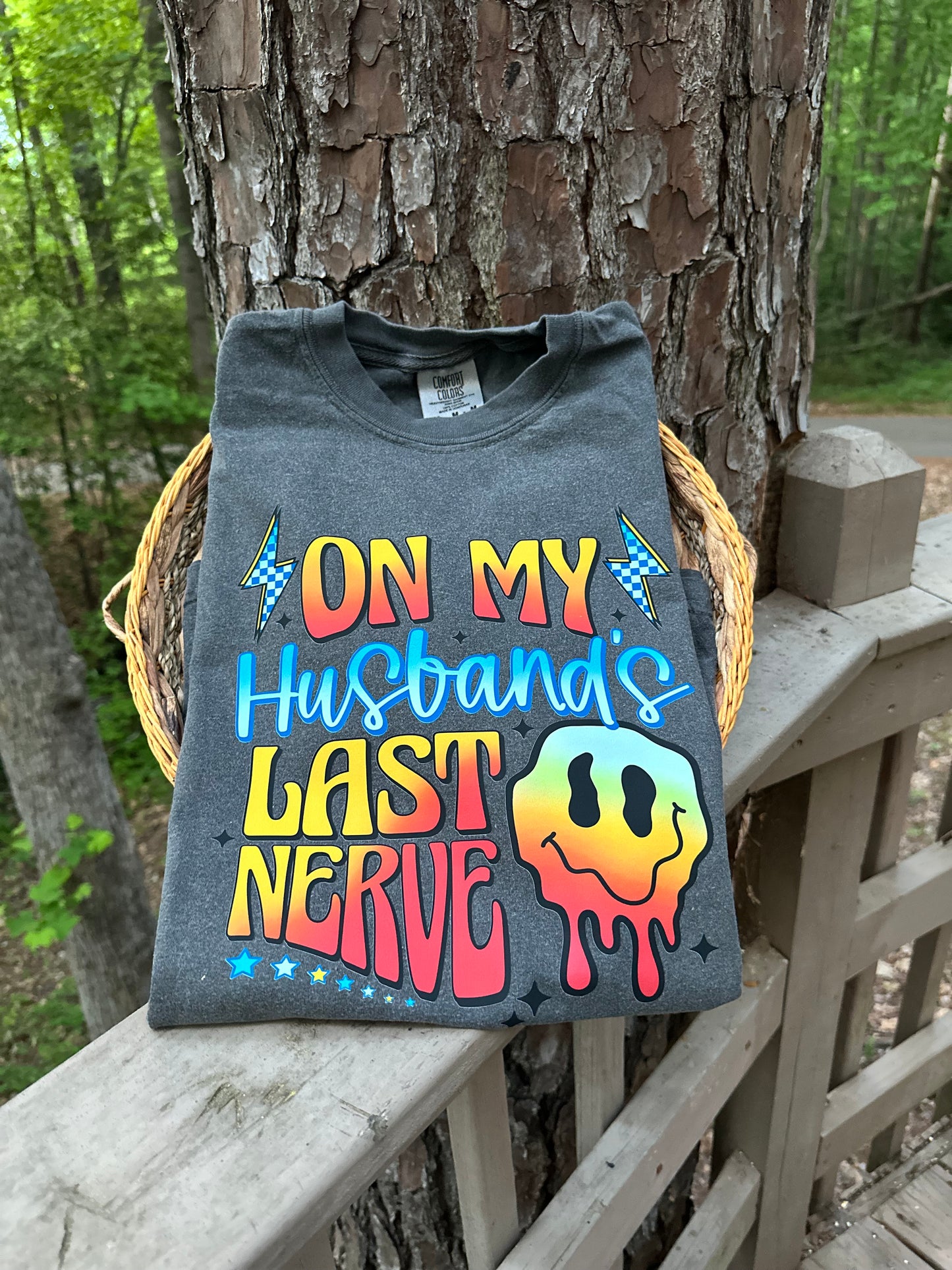 On my husbands last nerve T-shirt