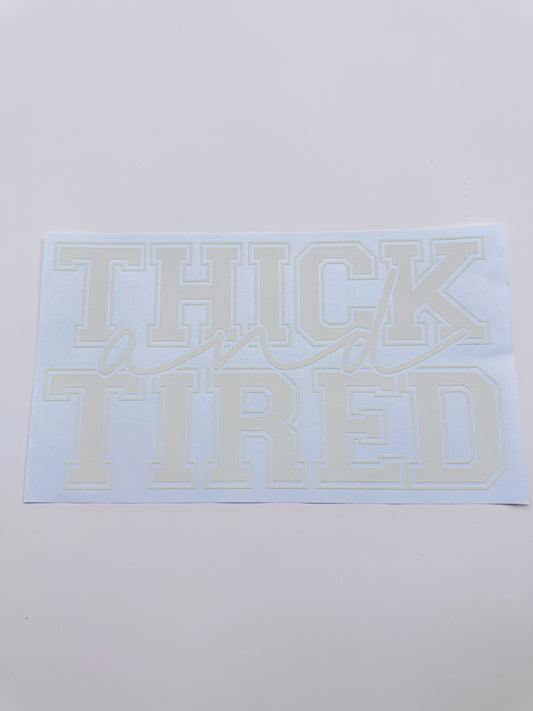 Thick and tired white ink transfer