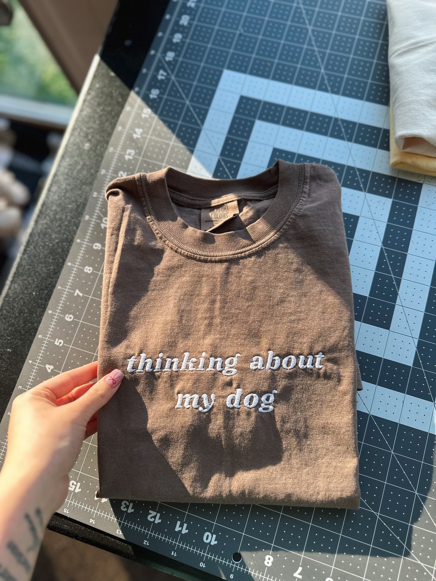 Thinking about embroidered comfort colors  T-shirt