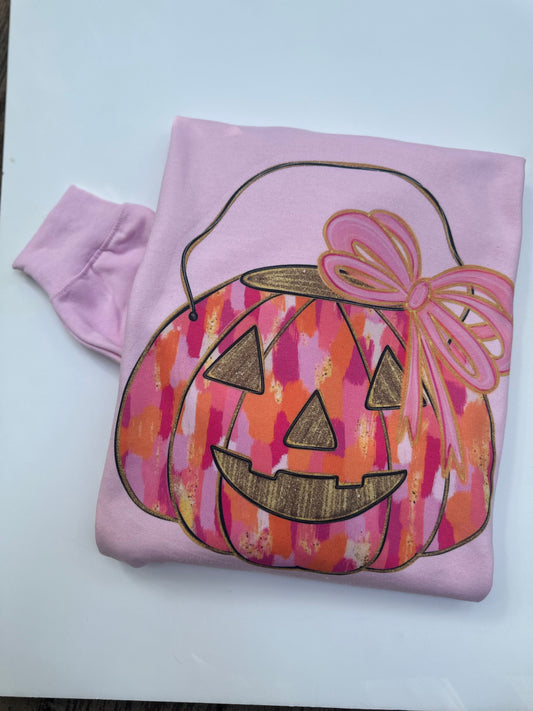 Glitter pumpkin  sublimation crewneck