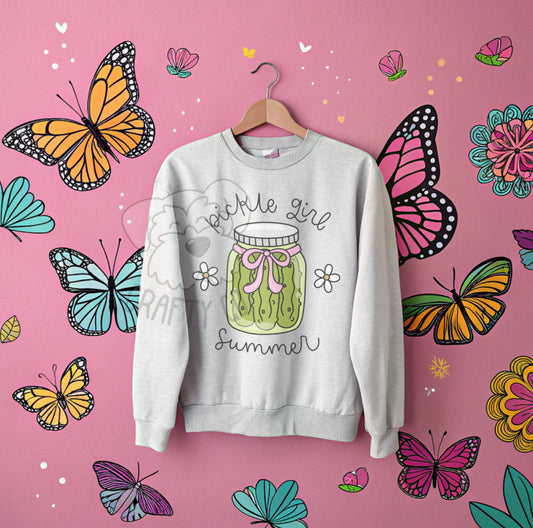 Pickle girl summer Crewneck