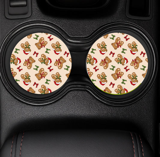 Christmas set of two car coasters