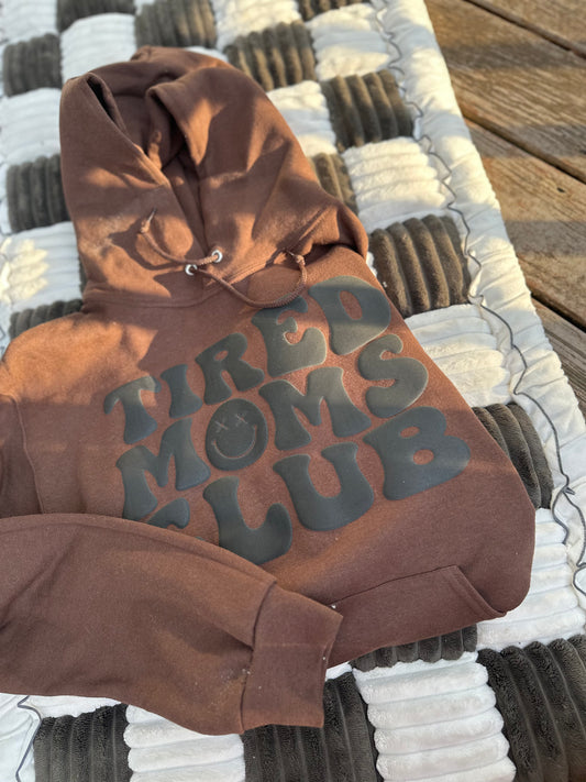 Tired moms club size Small hoodie jerzees brand