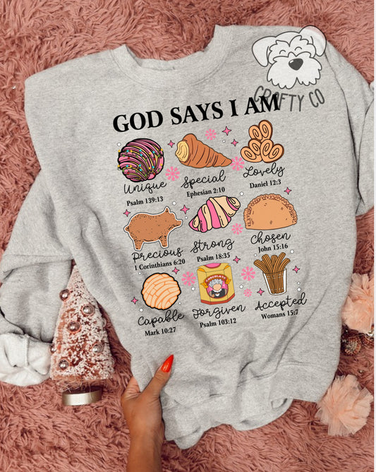 God says crewneck