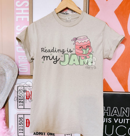 Reading is my jam Sublimation Gildan  T-shirt