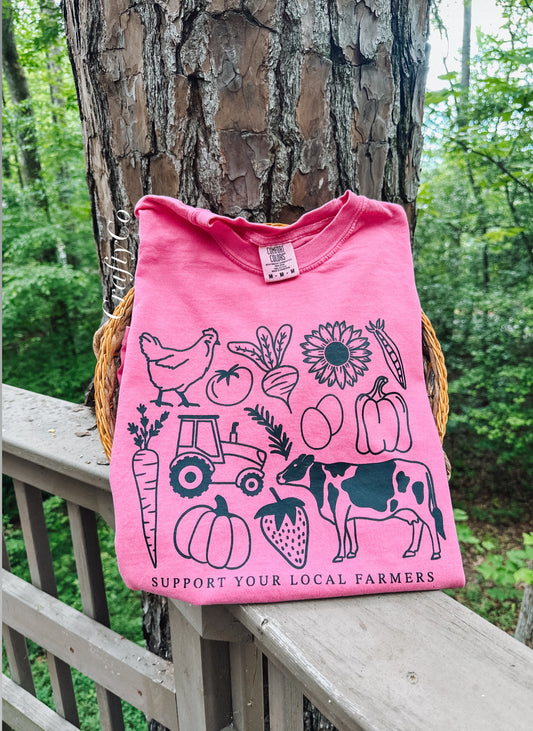 Support your local farmers 3 LEFT T-shirt