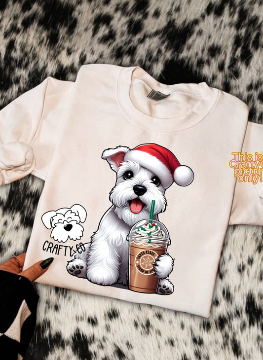 White Schnauzer crewneck