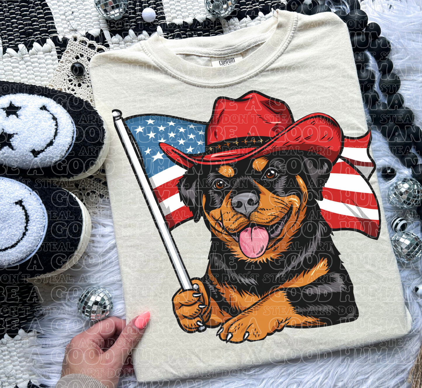 Patriotic Rottweiler T-shirt