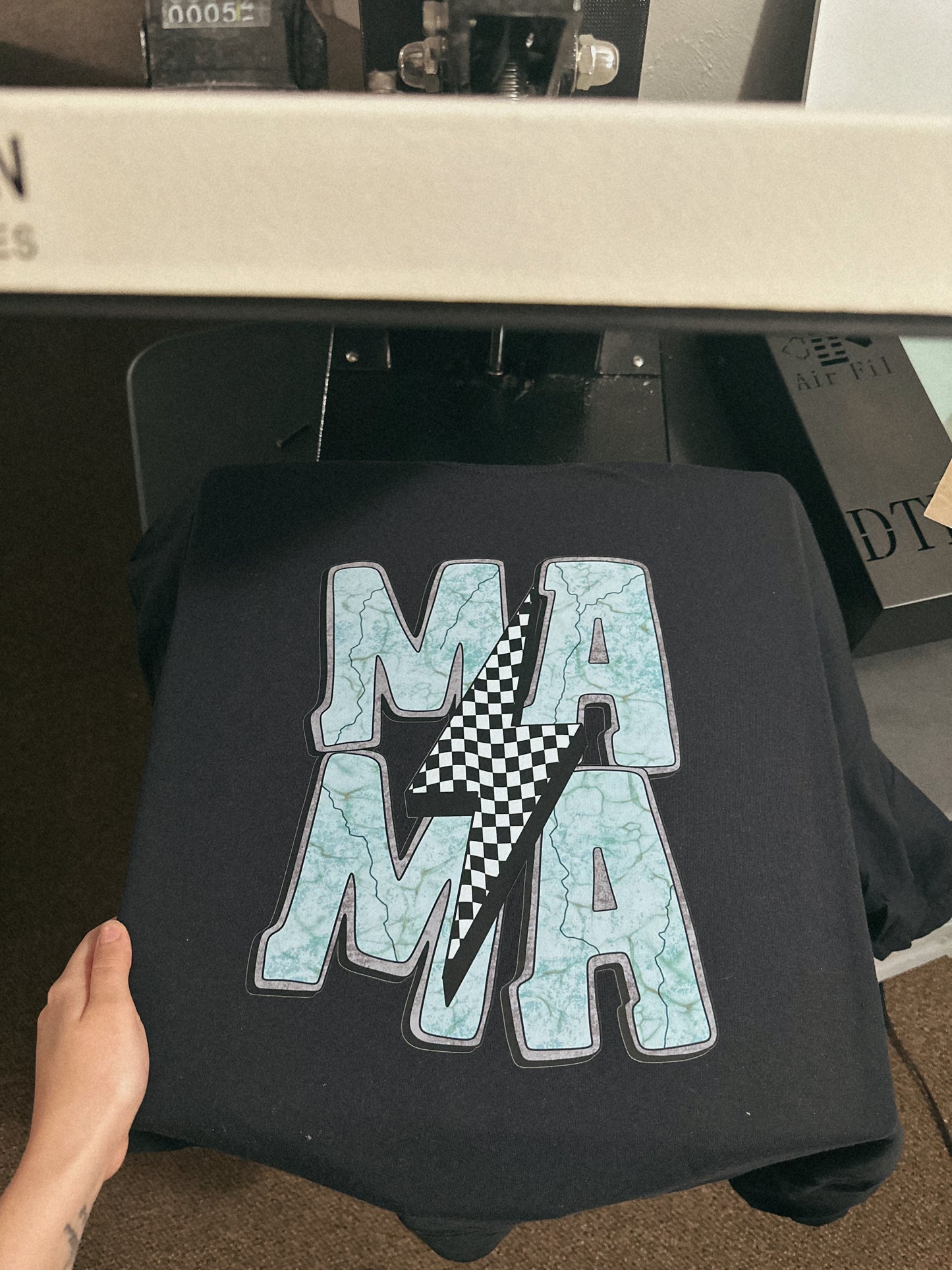 Mama checker western T-shirt