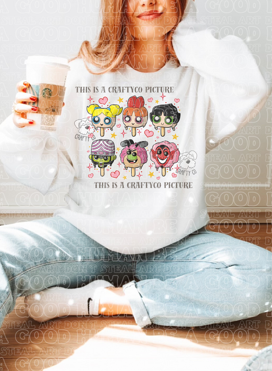 Power girl popsicle crewneck