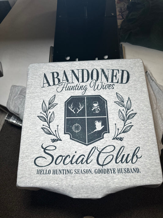 Abandoned hunting wives sublimation light grey T-shirt