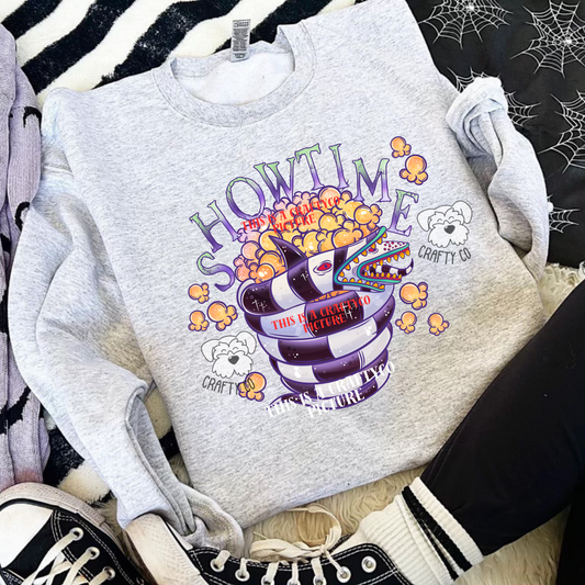 Popcorn bucket beetle crewneck