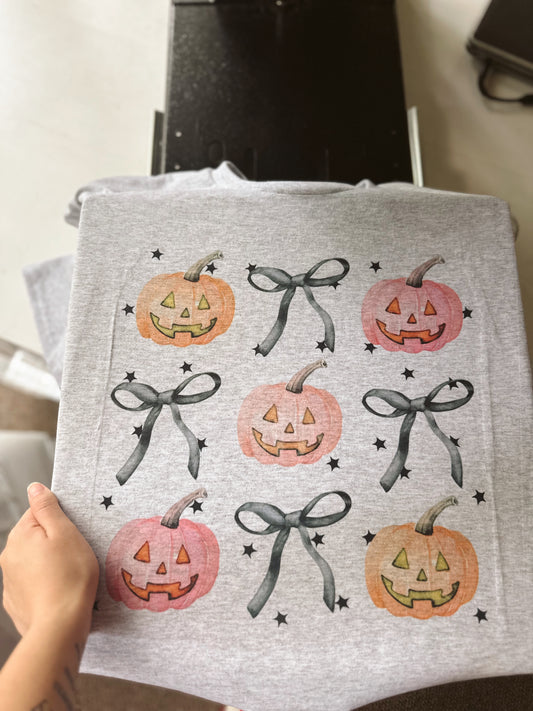 Bows and pumpkin T-shirt