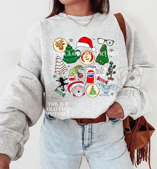 Christmas collage crewneck