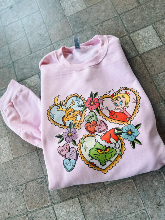 Grinc hearts  crewneck