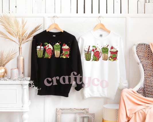 Grinchy drinks crewneck