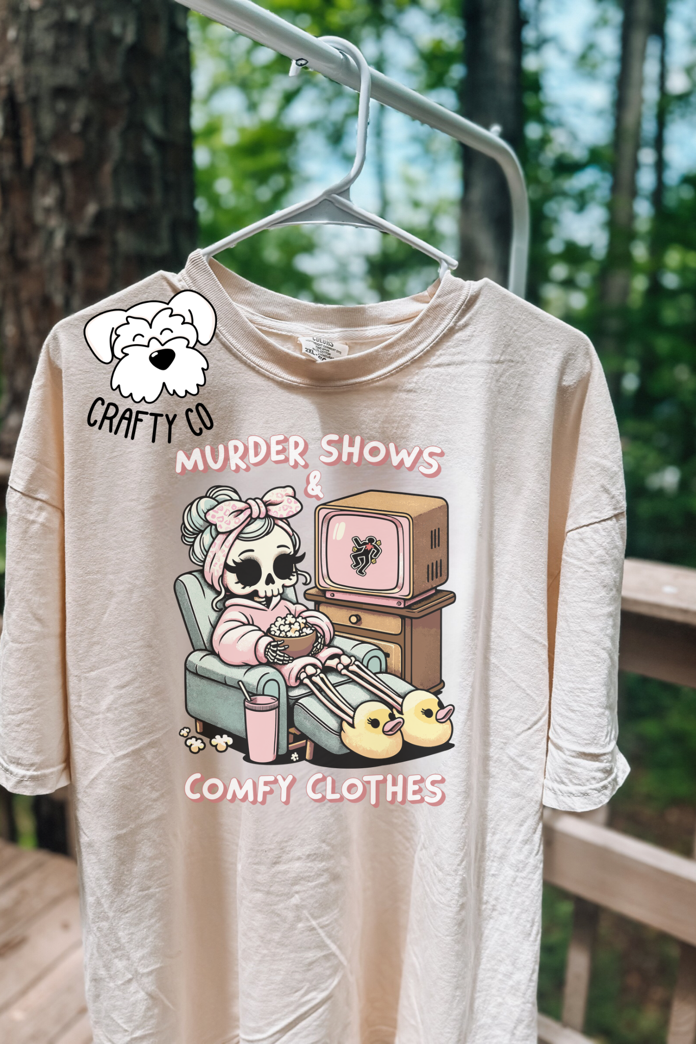 Murder shows  and comfy clothes T-shirt