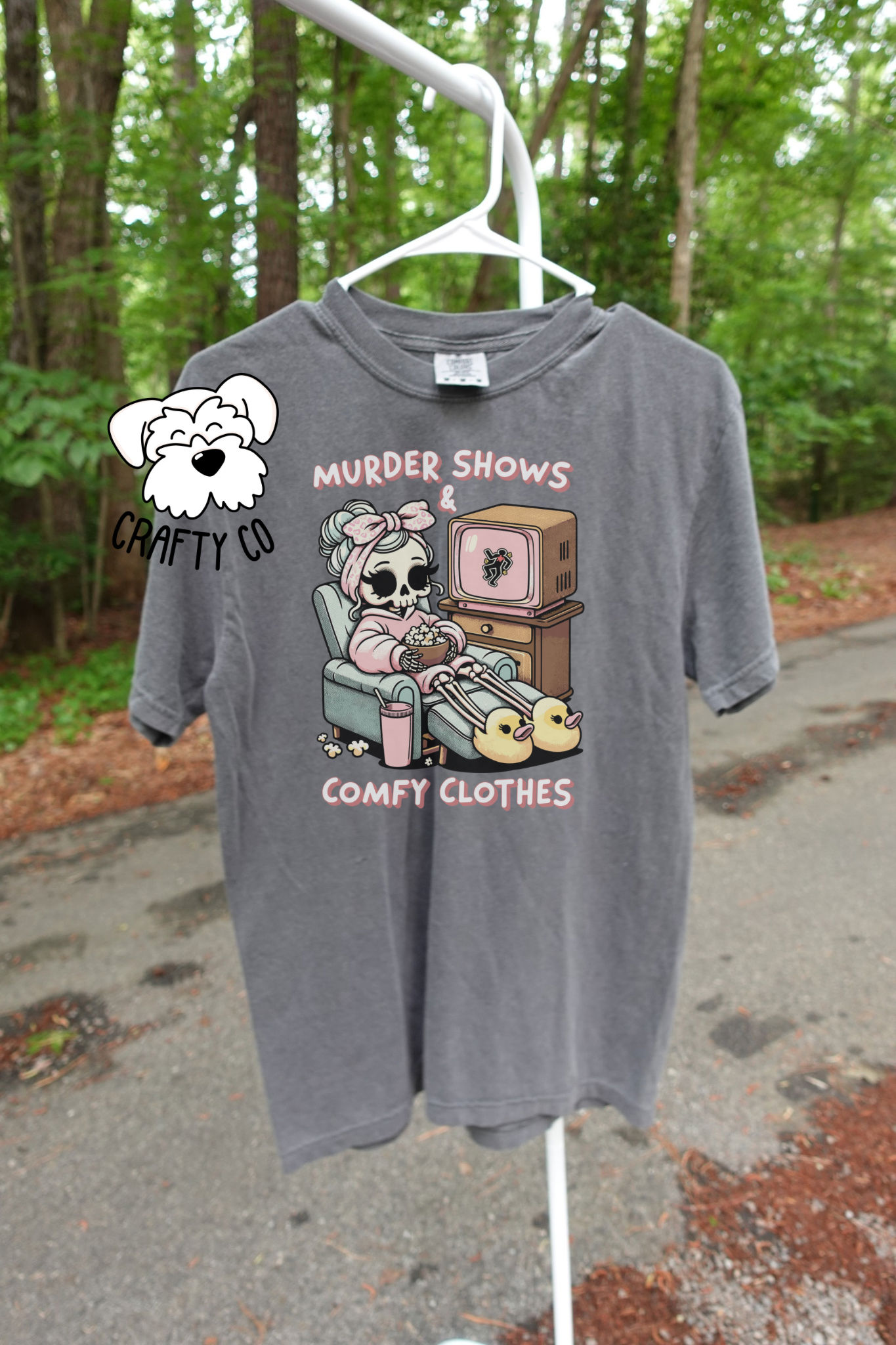 Murder shows  and comfy clothes T-shirt