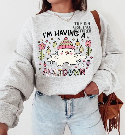 Having a meltdown crewneck