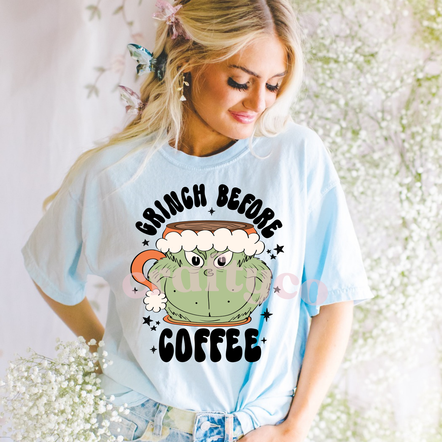 Grinchy before coffee T-shirt