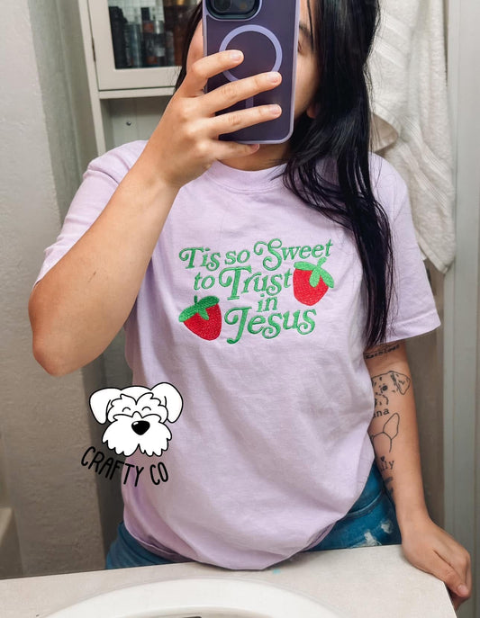 Tis so sweet embroidered T-shirt