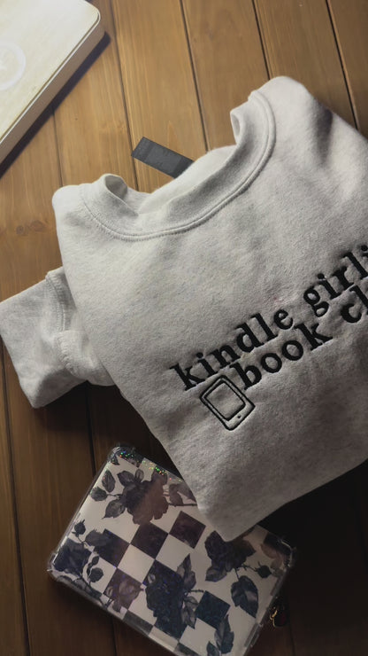 Kindle girlie  embroidered crewneck